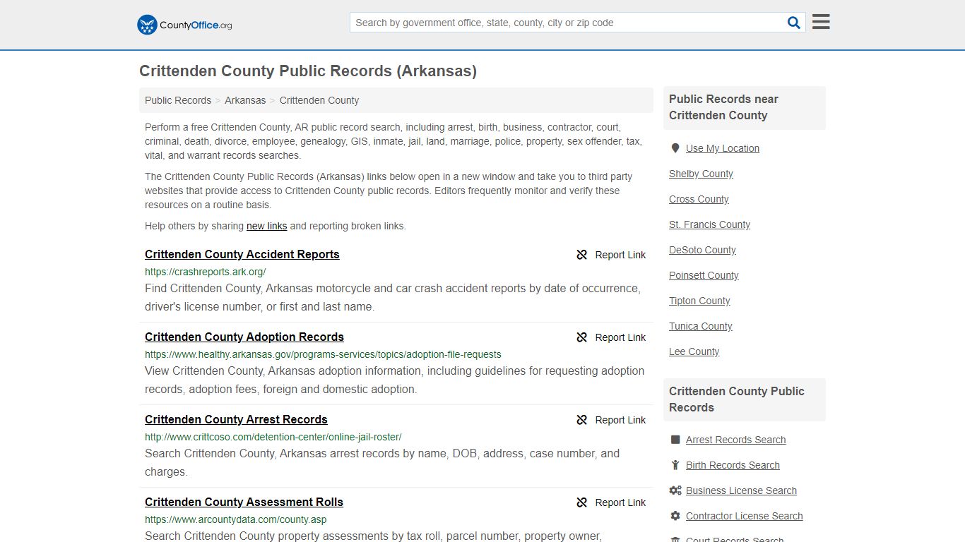 Public Records - Crittenden County, AR (Business, Criminal ...